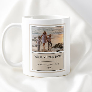 Caneca De Café Ama Você Mãe Foto Moderna Dia das Mães Personaliza