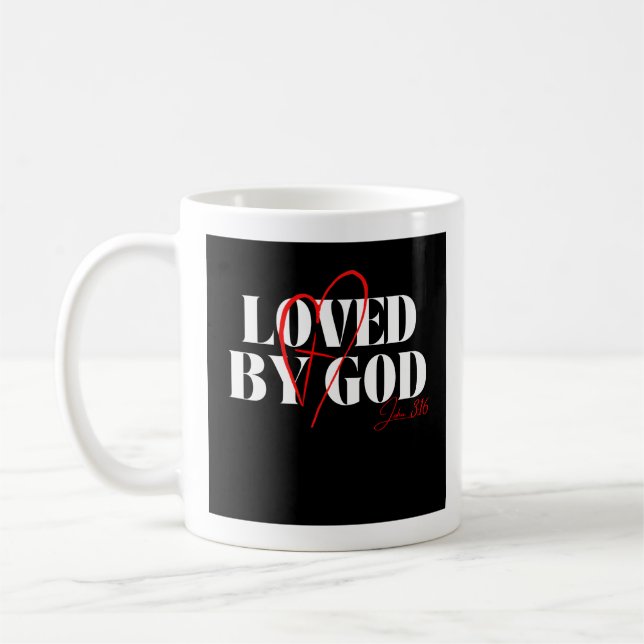 Caneca De Café Amado por Deus - John 3:16 (Esquerda)