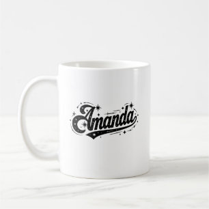 Caneca De Café Amanda nome primeiro último família