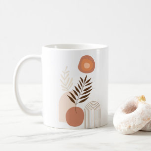 Caneca De Café Amanhecer Botânico Moderno Vibrações Positivas