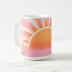 Caneca De Café Amanhecer Pastel Boho Prado