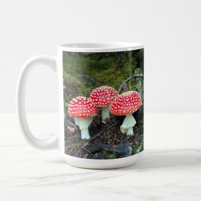 Caneca De Café Amanita Muscaria Cluster - 15 oz.Caneca (Esquerda)