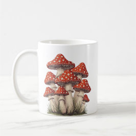 Caneca De Café Amanita Mushroom Cluster - Retro Cottagecore Tea /