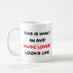 Caneca De Café amante da música, ávido