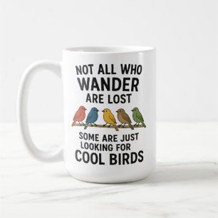 Caneca De Café Amante da Natureza Errante Procurando Pássaros Leg
