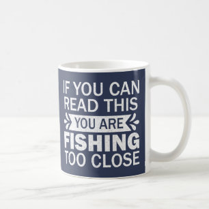 Caneca De Café Amante da Pesca Pescando Perto Demais Pai Pescador