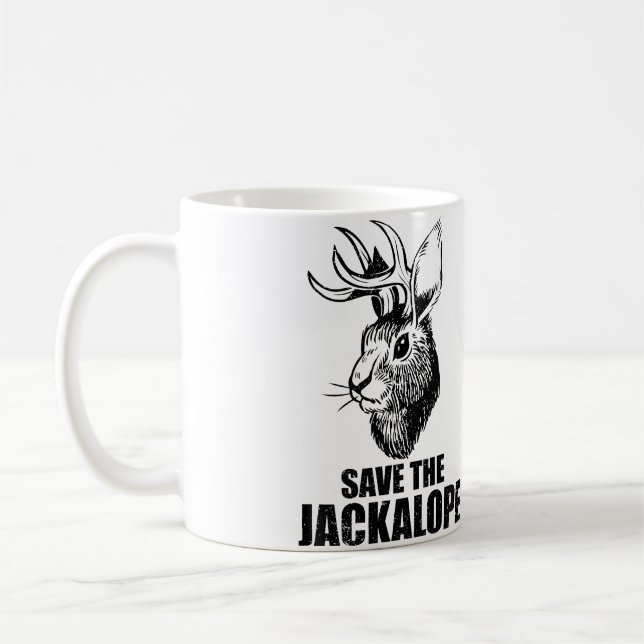 Caneca De Café Amante de Acampamento Jackalope (Esquerda)