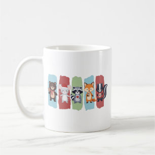 Caneca De Café Amante de Animais Natal Guaxinim Gambá Inverno