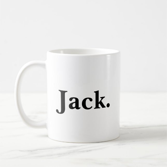 Caneca De Café Amante de bourbon preto e branco (Esquerda)