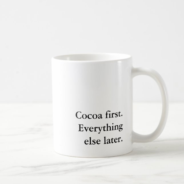Caneca De Café Amante de Cacau Divertido Natal Introvertido (Direita)