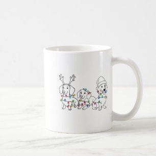 Caneca De Café Amante de cachorro Dachshund Luz de Natal Xmas Dox