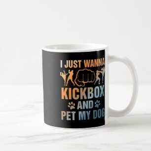 Caneca De Café Amante de cachorro de kickboxing engraçado eu só q