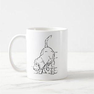 Caneca de Café Amante de Cachorro, Ilustração de B