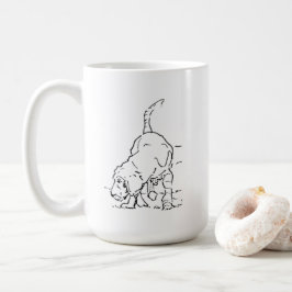 Caneca de Café Amante de Cachorro, Ilustração de B
