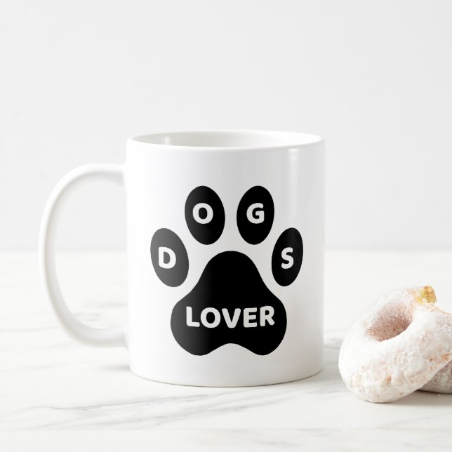 Caneca de Café Amante de Cães (Com Donut)