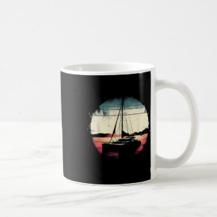 Caneca De Café Amante de Catamarã - Vela de Barco Vintage Navegan