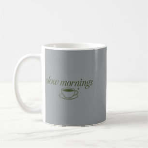 Caneca De Café Amante de Chá Matcha Minimalista de Manhãs Lentas
