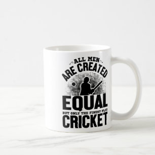 Caneca De Café Amante de Críquete - Todos os Homens São Criados I