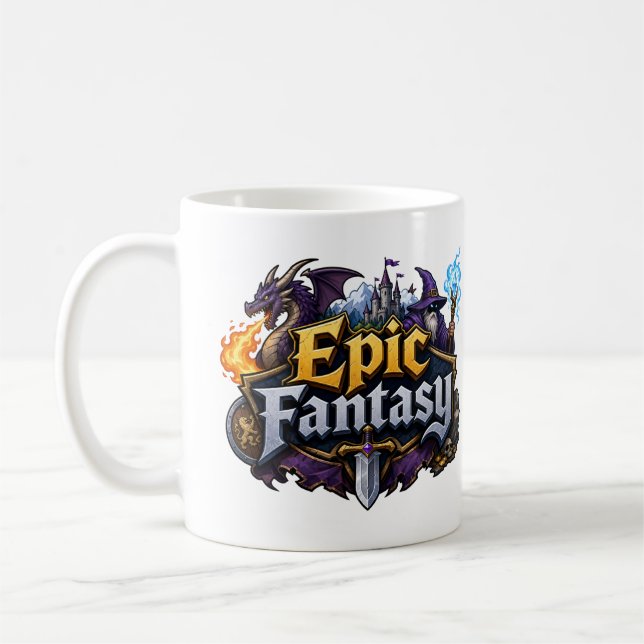 Caneca De Café Amante de Fantasia Épica (Esquerda)