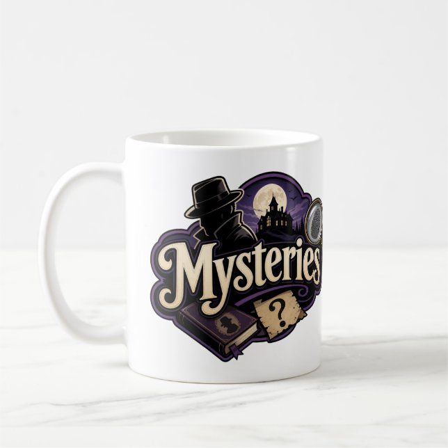 Caneca De Café Amante de Ficção de Mistério (Esquerda)