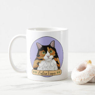Caneca De Café Amante de Gato Calico