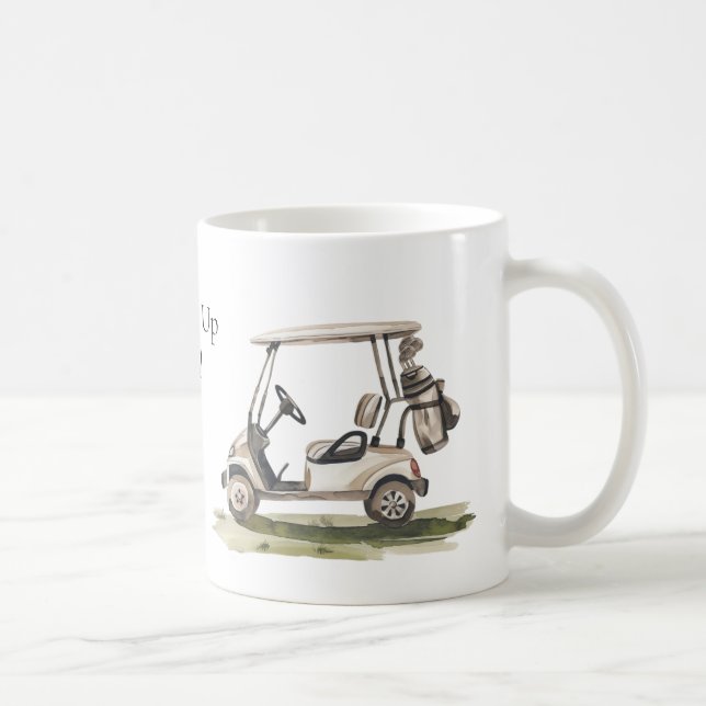 Caneca De Café Amante de Golfe Putter Up (Direita)