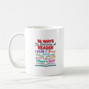 Caneca De Café Amante de Livros 10 Maneiras de se Tornar um Leito
