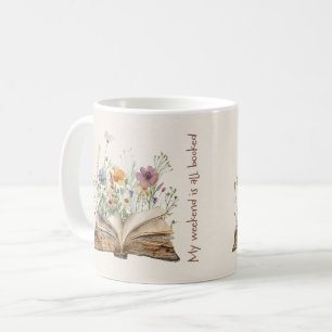 Caneca De Café Amante de Livros Florais