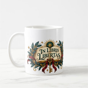 Caneca De Café Amante de Livros Literários In Libris Libertas