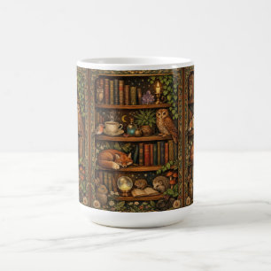 Caneca De Café Amante de livros retrô animais da floresta