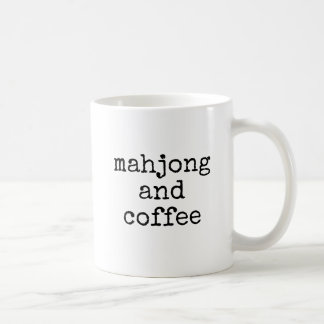 Caneca De Café Amante de Mahjong e Café Engraçado