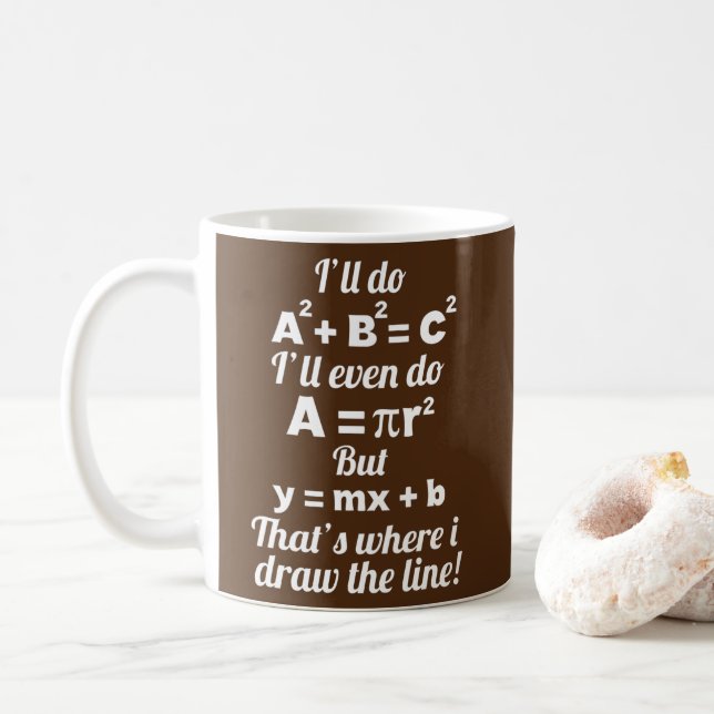 Caneca De Café Amante de Matemática é onde eu Desenhar a linha En (Com Donut)