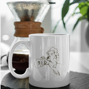 Caneca De Café Amante de música jazz tocador de trompete