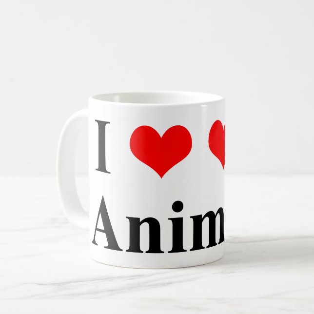 Caneca De Café Amante de os animais (Frente Esquerda)
