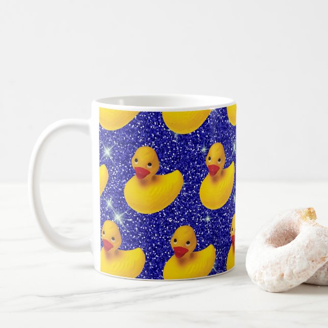 Caneca De Café Amante de os animais de Fazenda Amarelo de Patos d (Com Donut)
