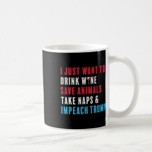 Caneca De Café Amante de os animais de Vinho de Tambor Anti-Trump