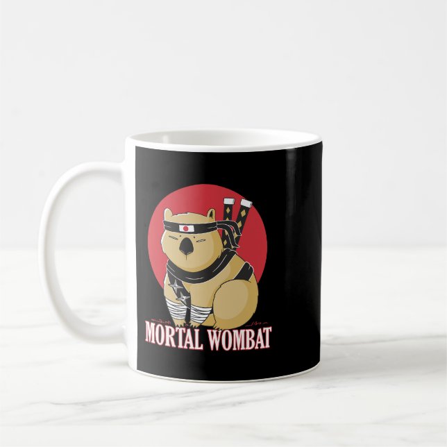 Caneca De Café Amante de os animais Engraçado Mortal Wombat (Esquerda)