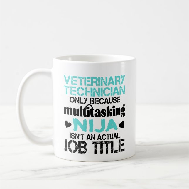 Caneca De Café Amante de os animais Técnico Veterinário Vet Tech (Esquerda)