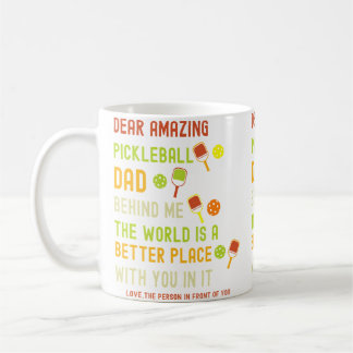 Caneca De Café Amante de Pickleball Dia dos Pais Incrível Pickleb