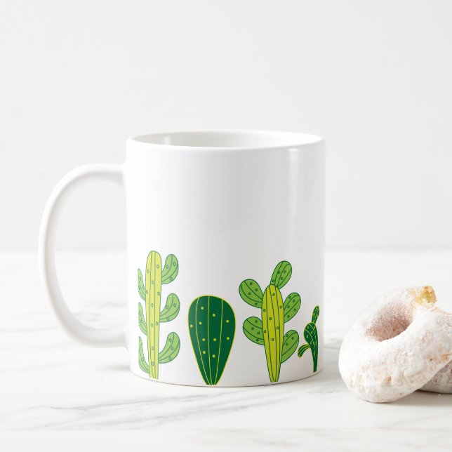 Caneca De Café Amante de Plantas de Cacto (Com Donut)