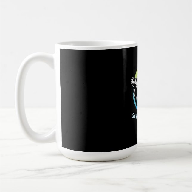 Caneca De Café Amante de Tartarugas | Salve o Planeta (Esquerda)