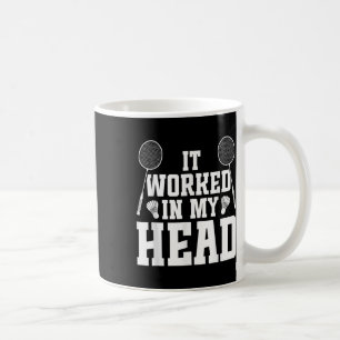 Caneca De Café Amante do Badminton Shuttle Funcionou Jogador de B