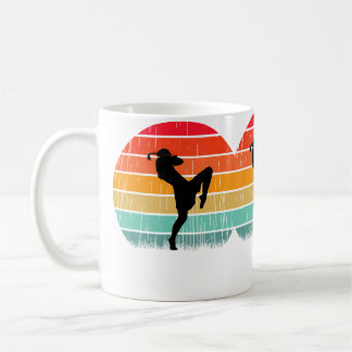 Caneca De Café Amante do Boxe Sunset Kick Muay Thai