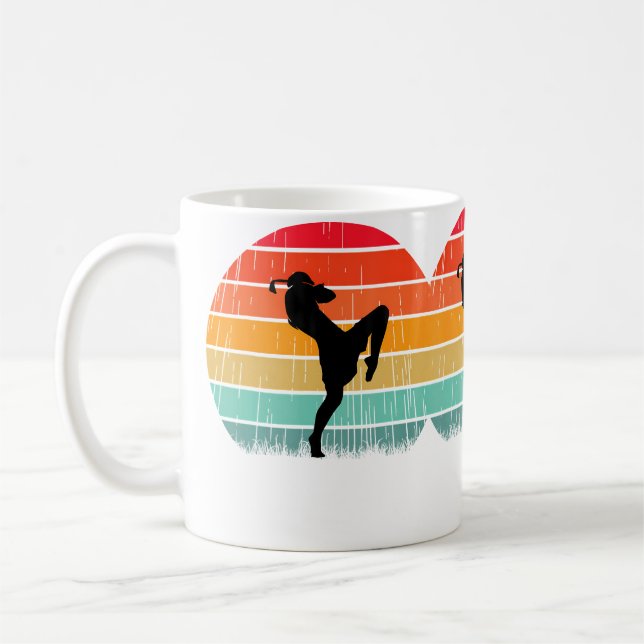 Caneca De Café Amante do Boxe Sunset Kick Muay Thai (Esquerda)