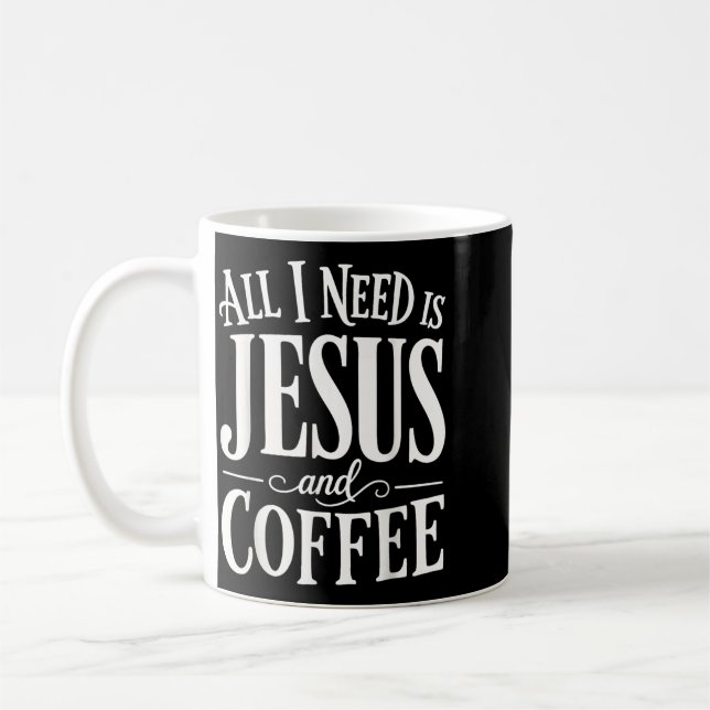 Caneca De Café Amante do Café Cristão Fé Jesus Crente (Esquerda)