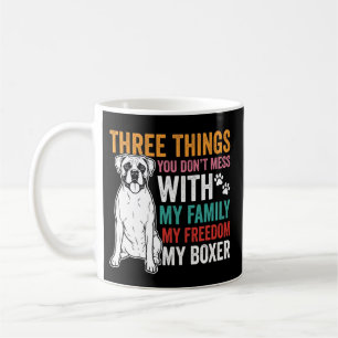 Caneca De Café Amante do cão da liberdade da família Boxer