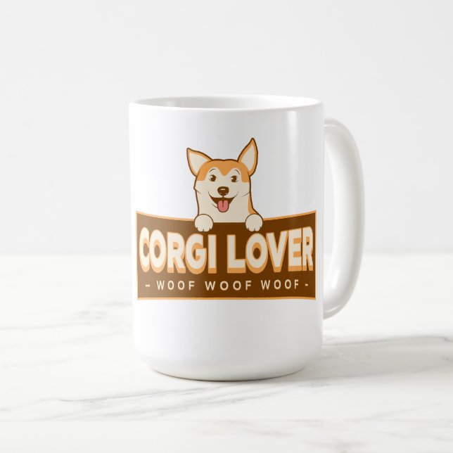 CANECA DE CAFÉ AMANTE DO CORGI (Frente Esquerda)
