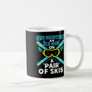 Caneca De Café Amante do Esqui Esportes de Inverno Homem Idoso Se