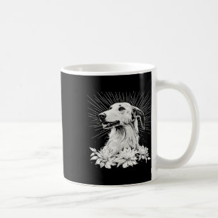 Caneca De Café Amante do Estilo de Tatuagem Borzoi Cão Retro