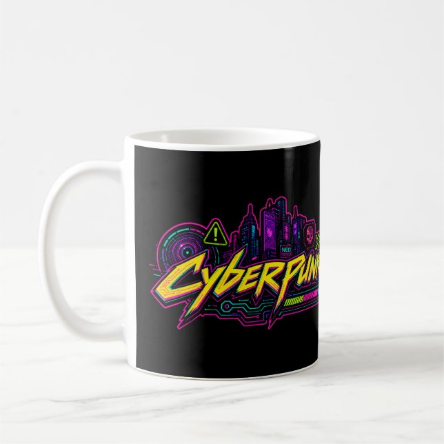 Caneca De Café Amante do Gênero Cyberpunk (Esquerda)